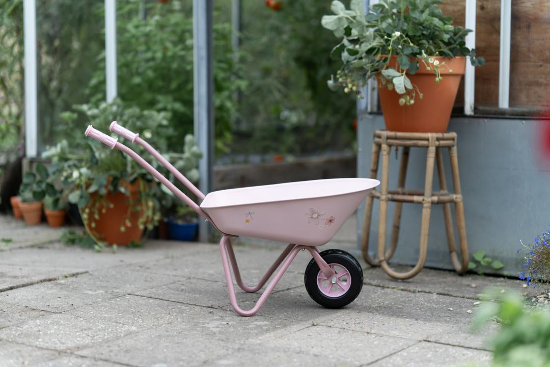 Little Dutch Kinder-Schubkarre Fairy Garden – Detailansicht des Gartenspielzeugs für Kinder ab 4 Jahren