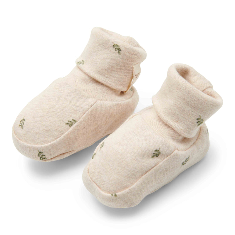 Little Dutch Krabbelschuhe Green Leaves für Babys in Grün mit Blättermuster