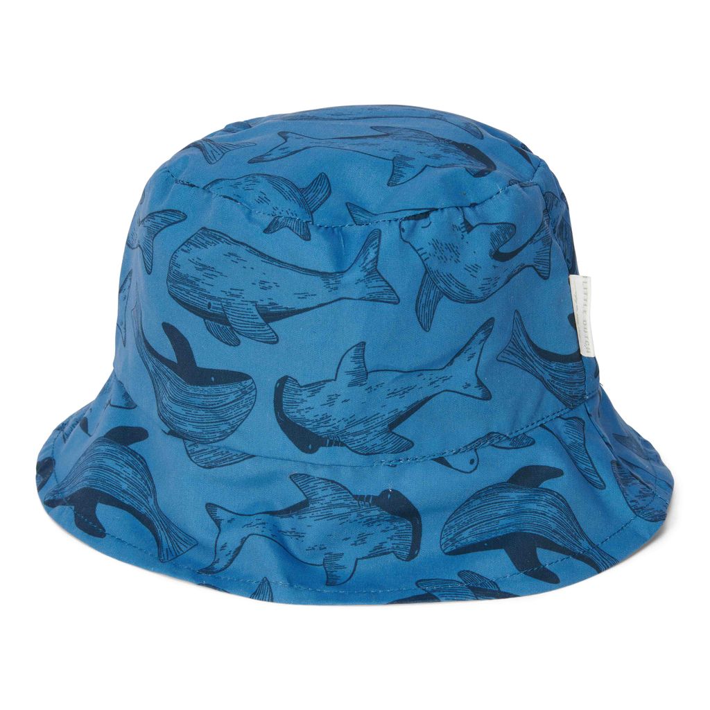 Wendbarer Little Dutch Sonnenhut Sea Life in Blau und Honiggelb