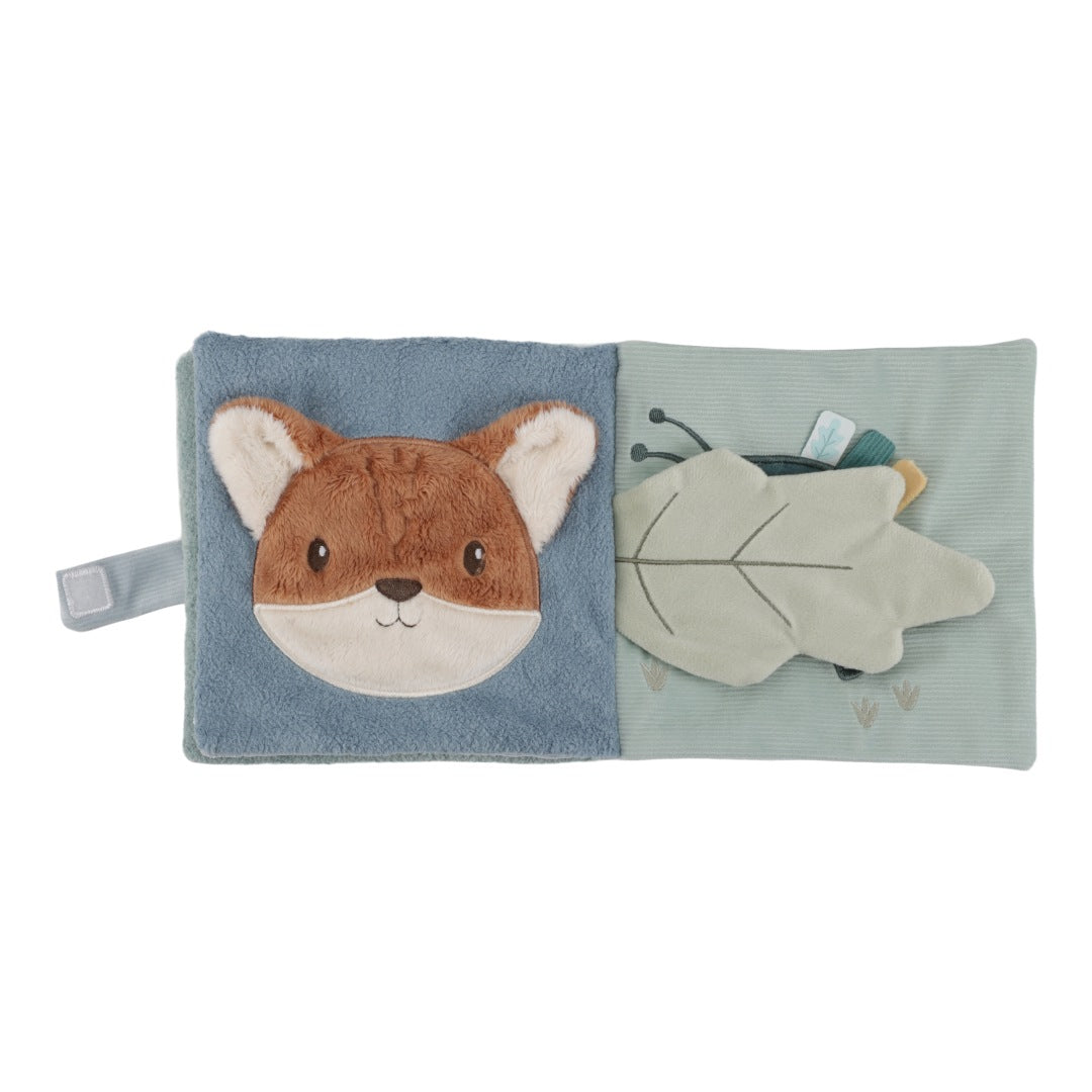 Little Dutch Stoffbuch Forest Friends – weiches Aktivitätsbuch mit Fuchs, Spiegel, Rassel und Knisterspielzeug für Babys