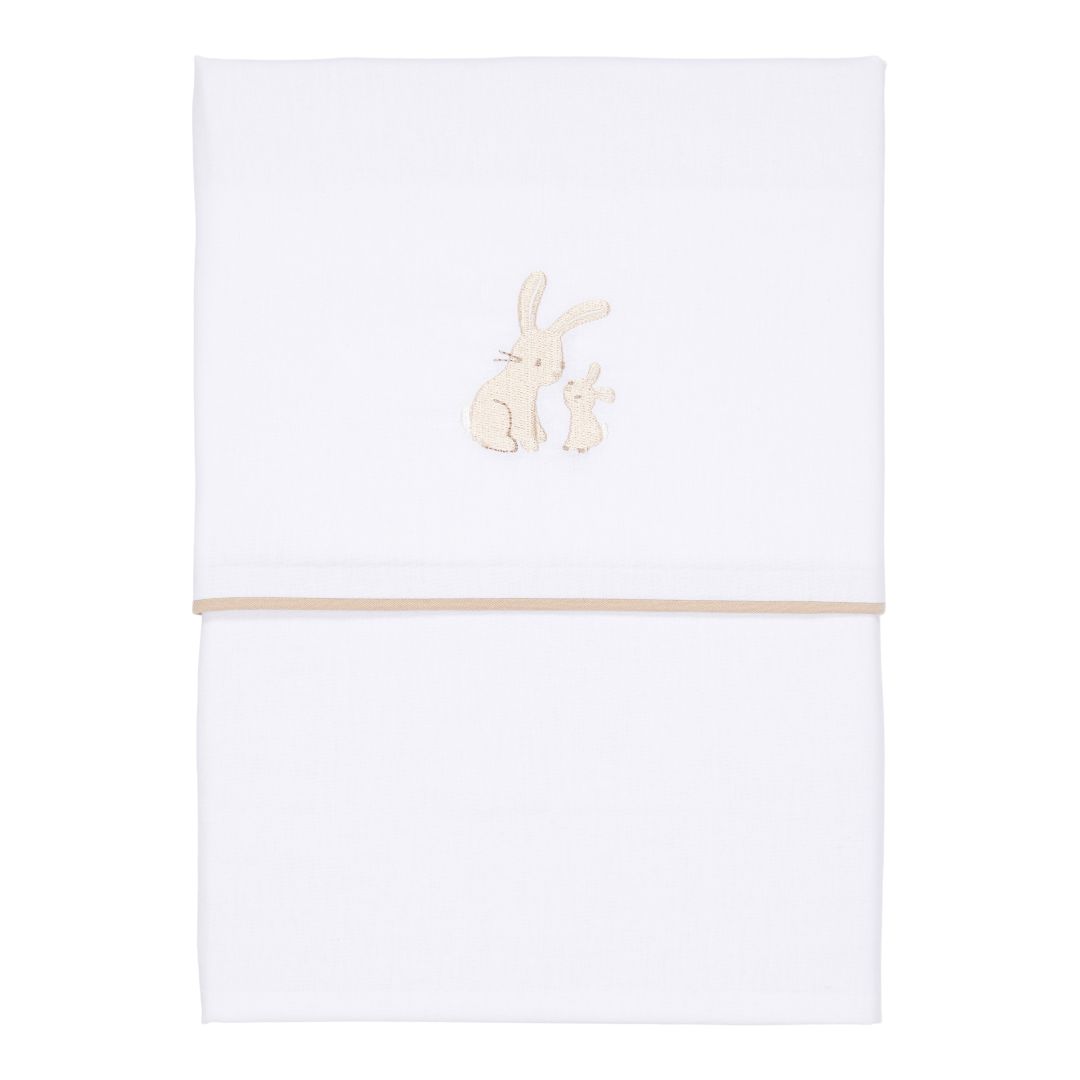 Dětské prostěradlo Baby Bunny vyšívané 110 x 140 cm | Little Dutch