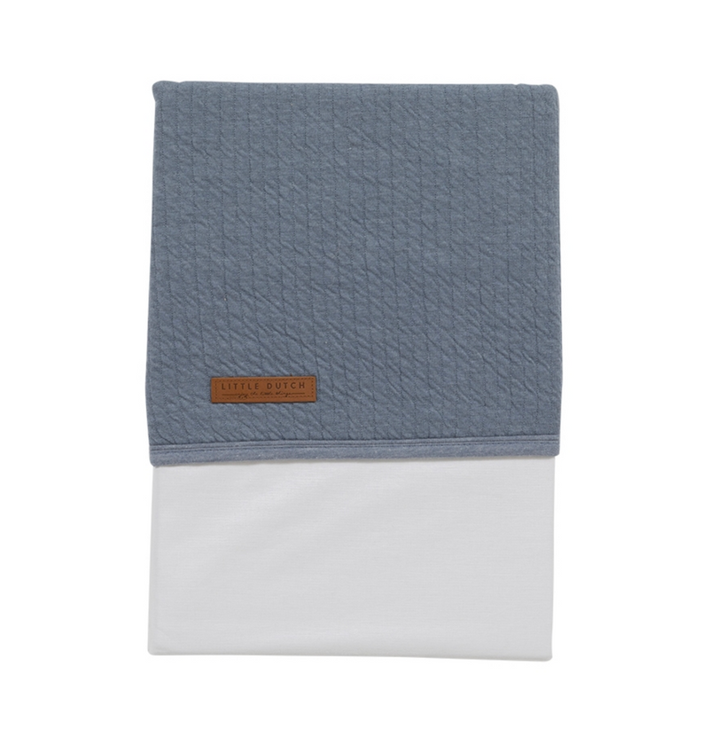 Wiegenlaken Pure Blau 70 × 100 cm – Produktansicht