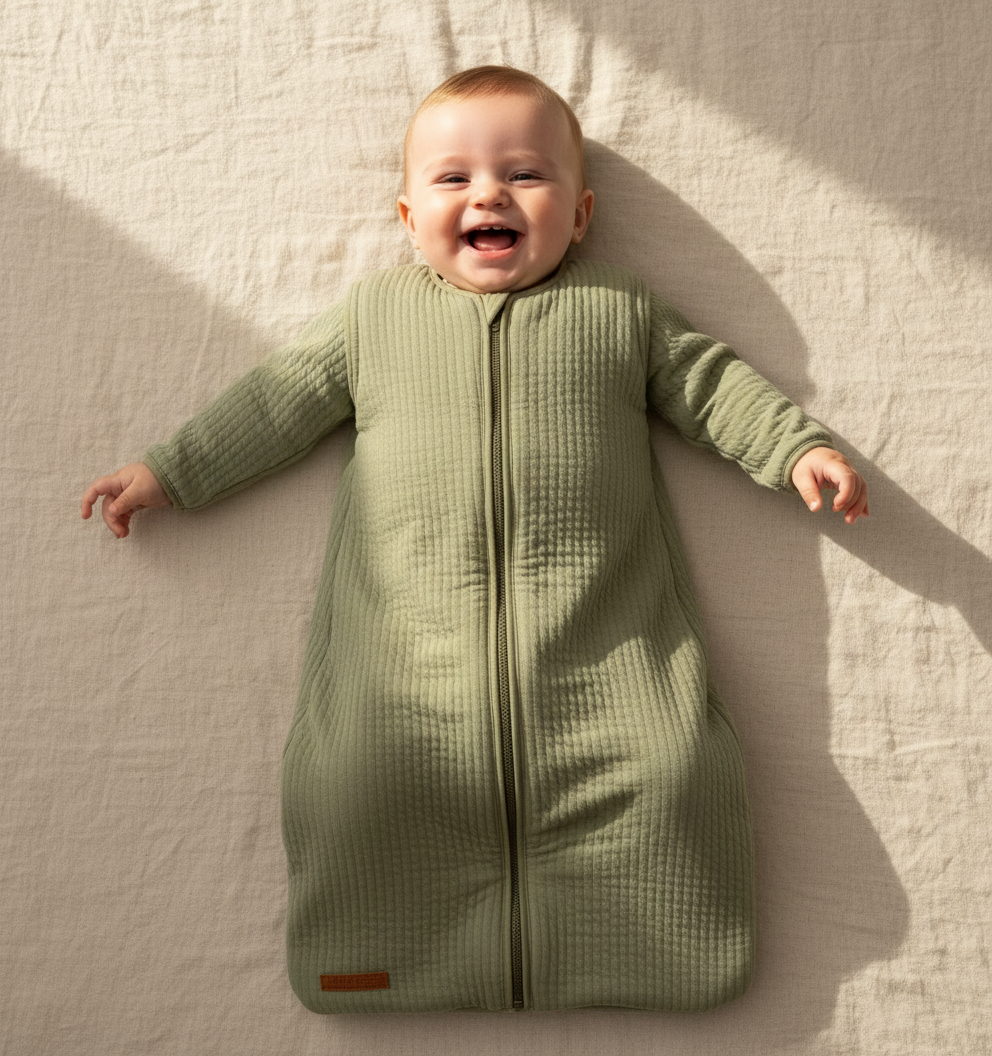 Little Dutch Winterschlafsack Pure Olive 90 cm personalisiert mit Name