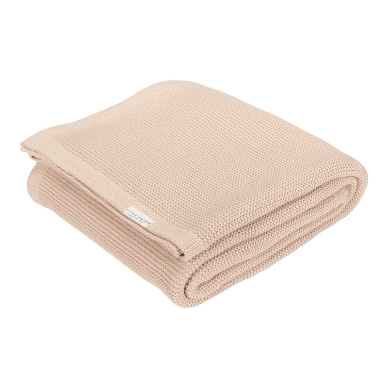 Beige Strickdecke 110 x 140 cm von Little Dutch