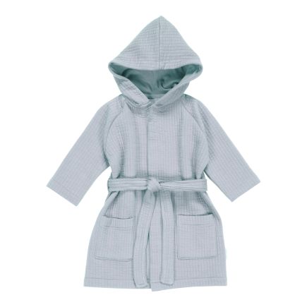 Little Dutch Bademantel Pure Soft Blue Größe 86/92 – hellblauer kuscheliger Bademantel für Babys und Kinder