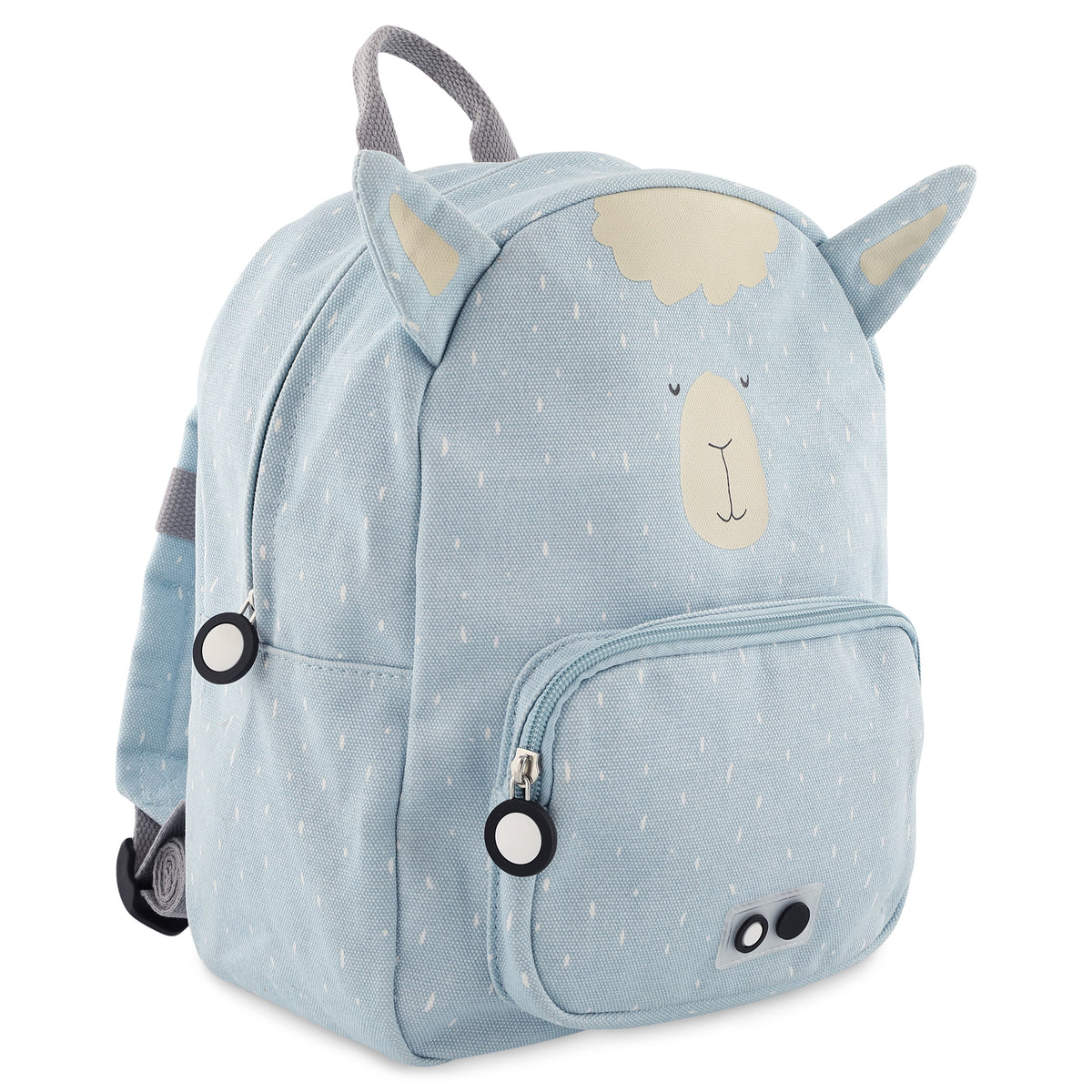 Trixie Kinder-Rucksack Herr Alpaka – Rucksack mit Alpakamotiv, Brustschnalle und Fronttasche für Kindergarten und Schule