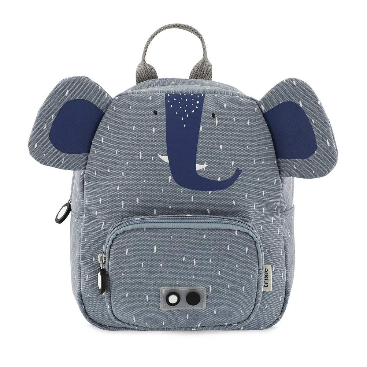 Trixie Rucksack klein Frau Elefant – blauer Tierrucksack für Kinder ab 2 Jahren mit Elefantenmotiv und verstellbaren Schultergurten