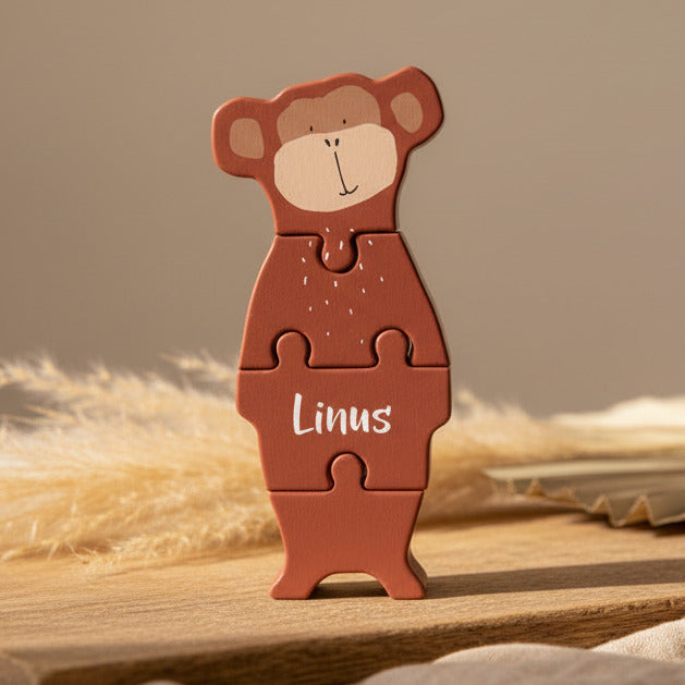Trixie Holz-Puzzlefigur Herr Affe mit personalisiertem Druck