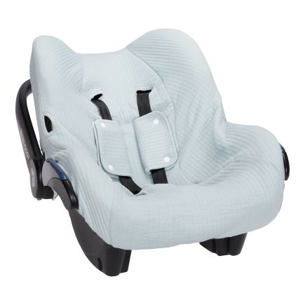 Hellblauer Babyschalenbezug Pure Soft Blue – Produktansicht