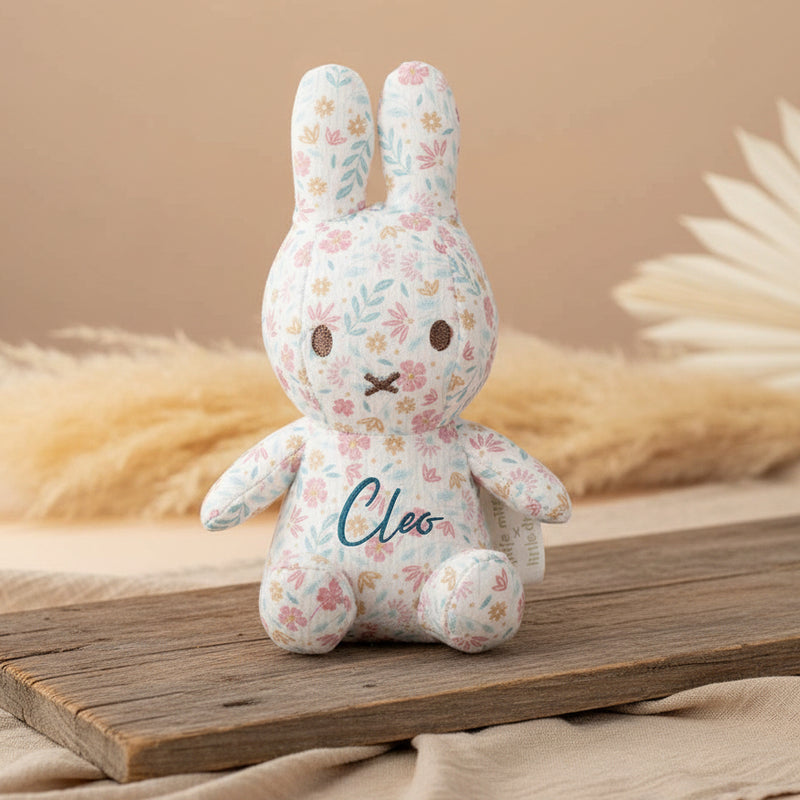 Knuffel konijn Lucky Blossom all-over print, 15 cm x Miffy