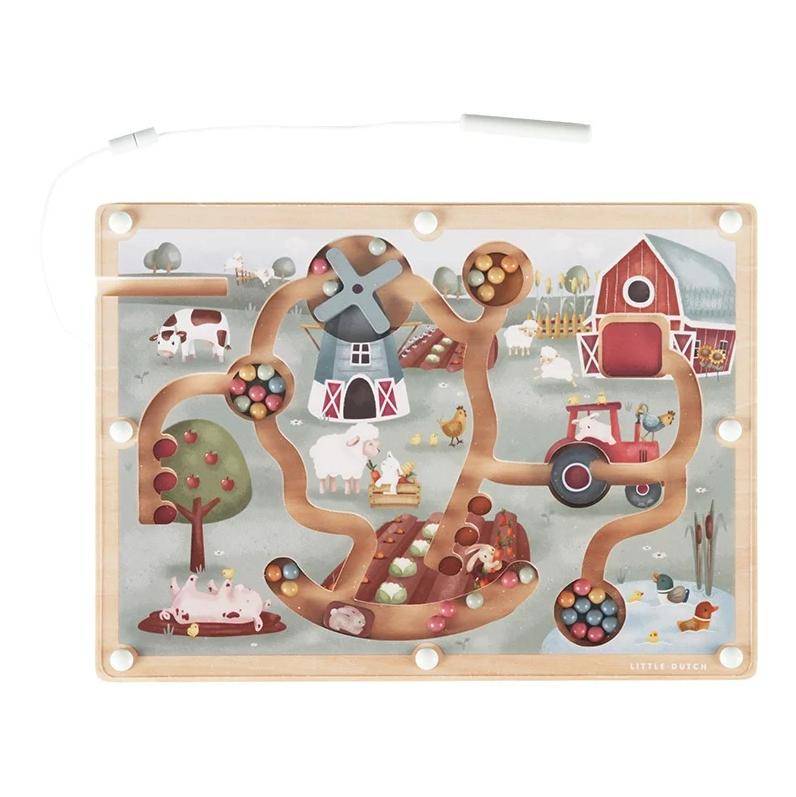 Magnetisches Labyrinth Little Farm aus Holz ab 3 Jahren