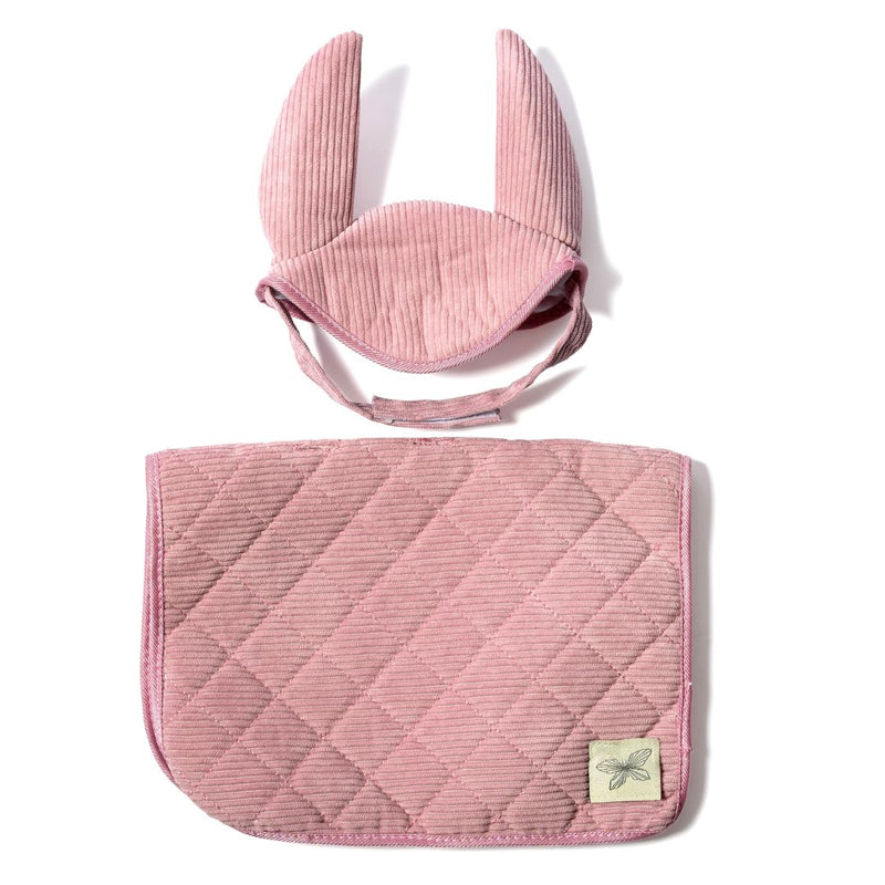 byAstrup Hobby Horse Sattelpad und Haube Rosa in Samtoptik