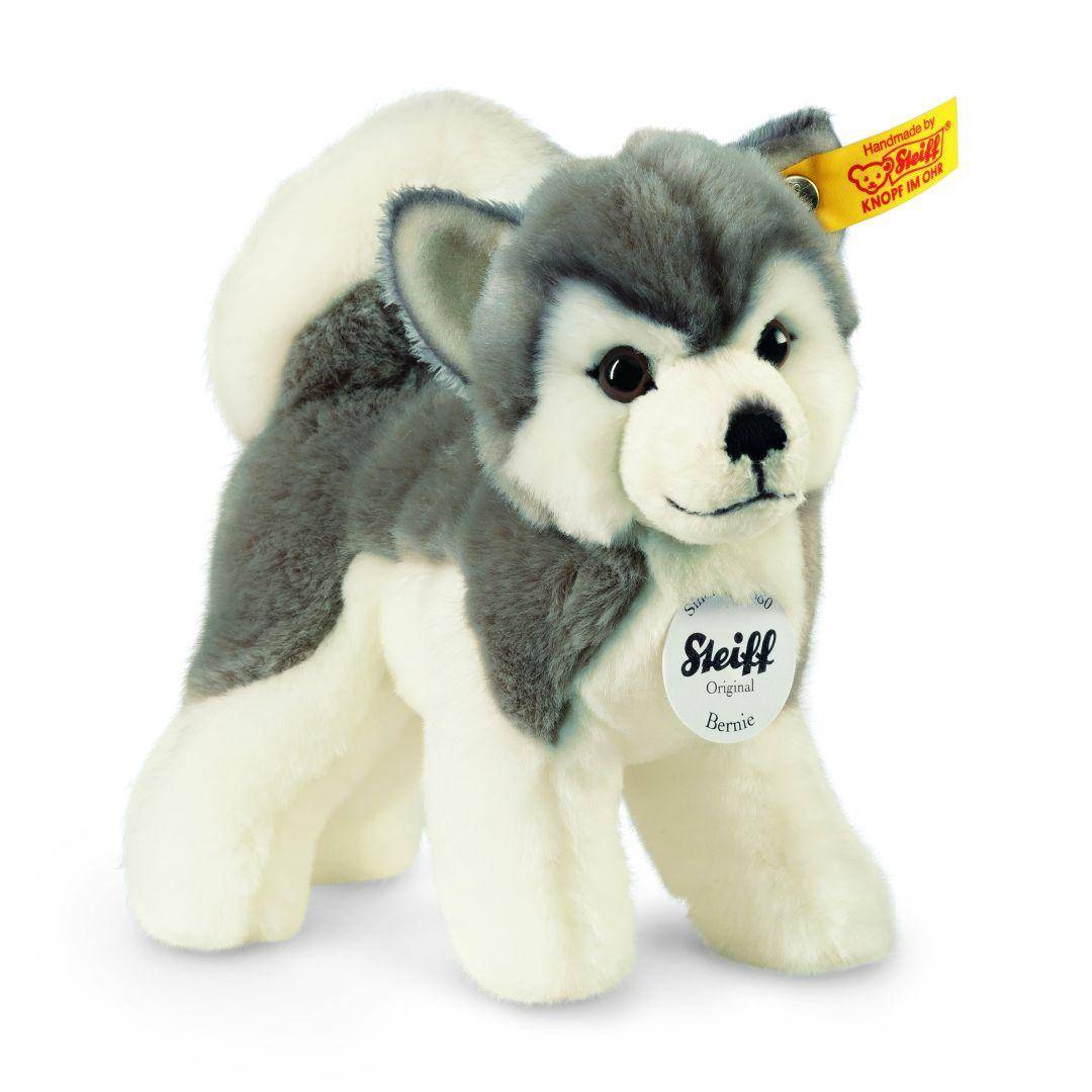 Knuffel Husky Bernie 17 cm grijs/wit | Steiff
